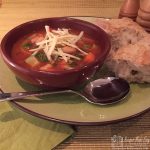 chunky vegetable soup with cheese
