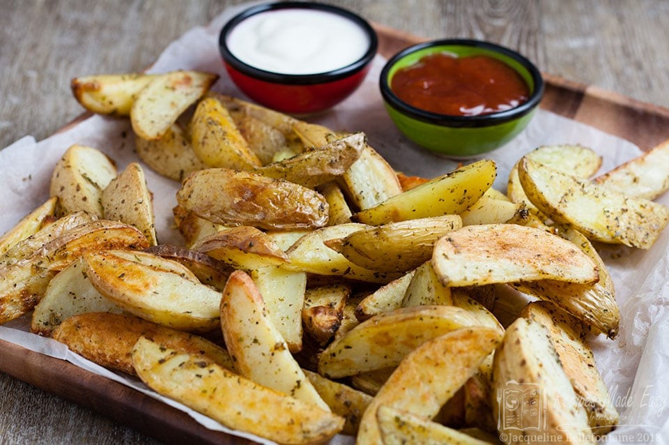 Oven roasted chips (wedges) | Recipes Made Easy