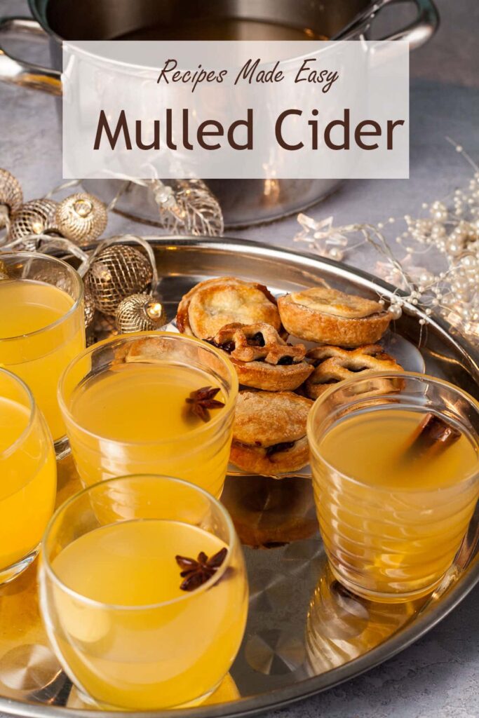 tray of mulled cider.