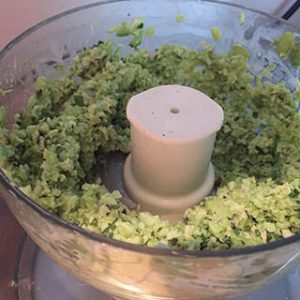Blitz to form a coarse puree. edameme crostini by recipesmadeeasy.co.uk