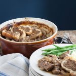 A classic Belgium dish of beef cooked in beer. Served topped with mustard flavoured croute.