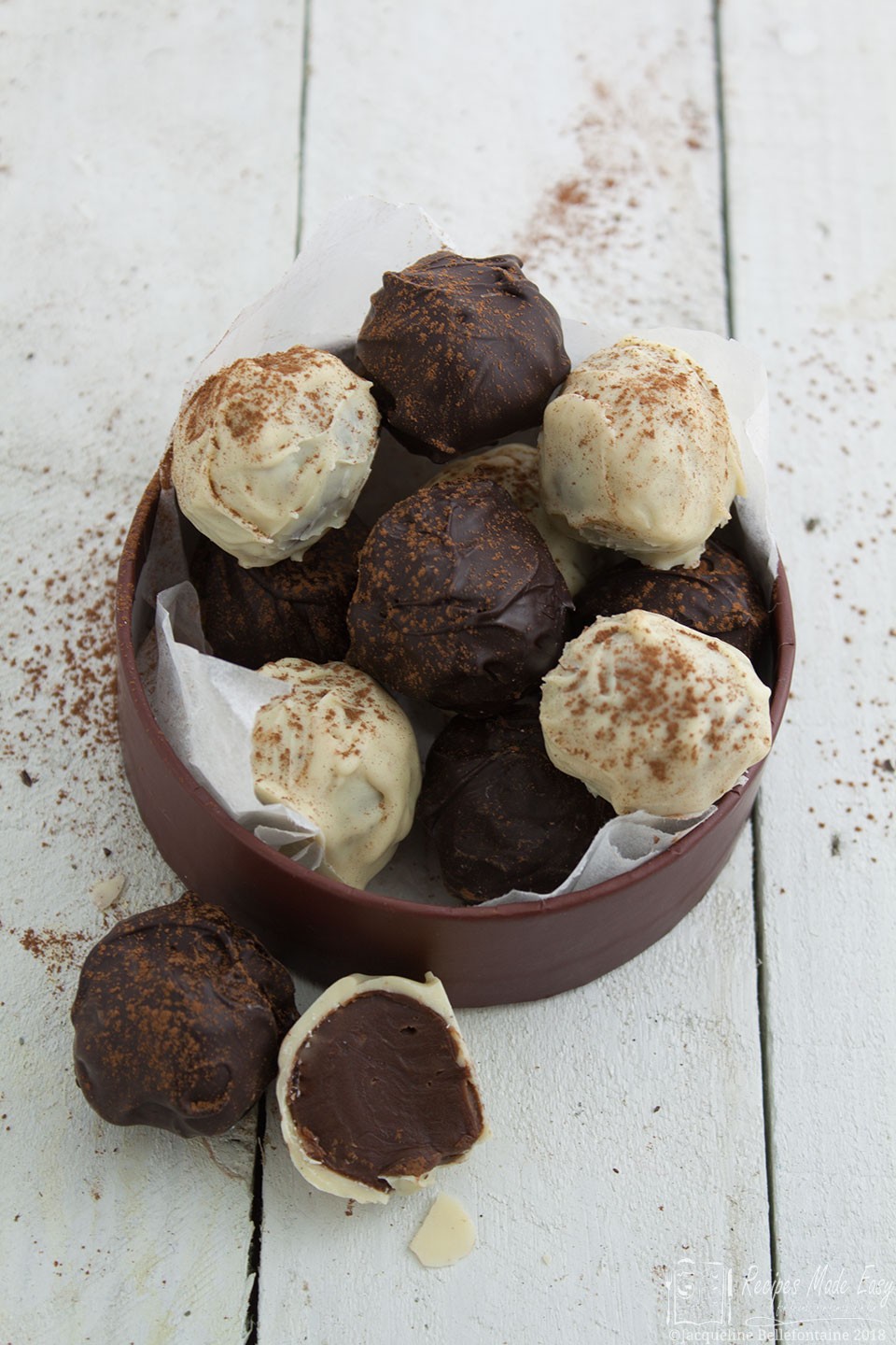 Recipes Made Easy hand-rolled coffee truffles