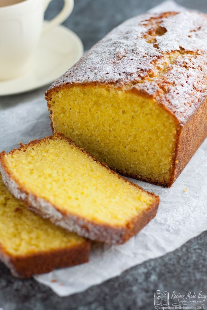 Almond bizcocho is a almond and orange cake from Spain