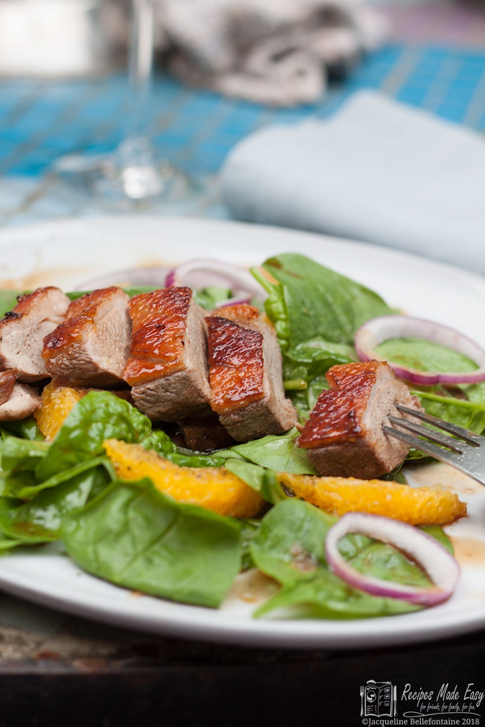 orange dressing for duck salad Warm Duck Citrus Salad with Blood Orange Glaze