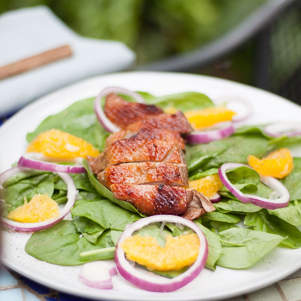 warm duck and orange salad