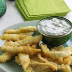 fish tempura with watercress mayo