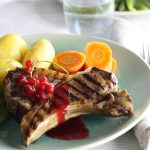 lamb chops with redcurrant jus