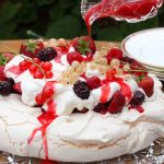 Summer berry pavlova