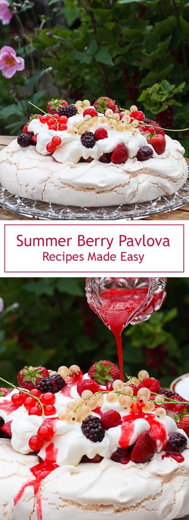 summer berry pavlova