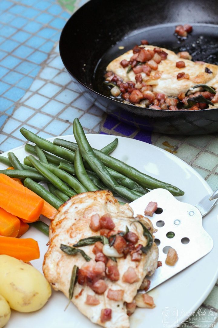 Panfried Chicken with Pancetta and garlic Recipes Made Easy