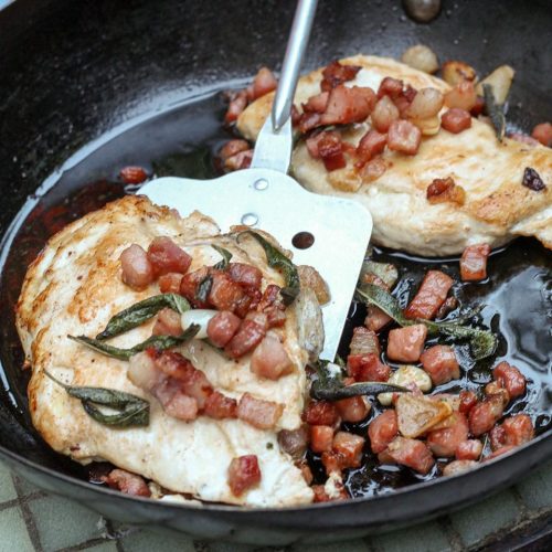 Panfried Chicken with Pancetta and garlic Recipes Made Easy