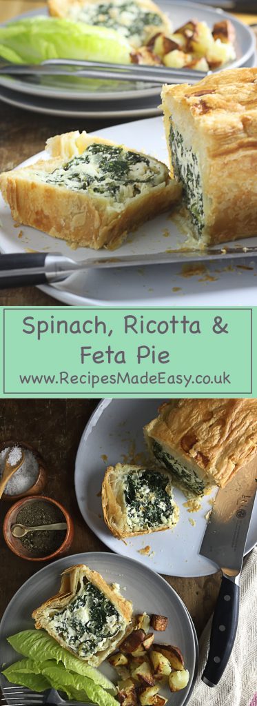 spinach,ricotta and feta pie