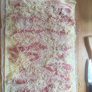 Savoury palmiers step by step