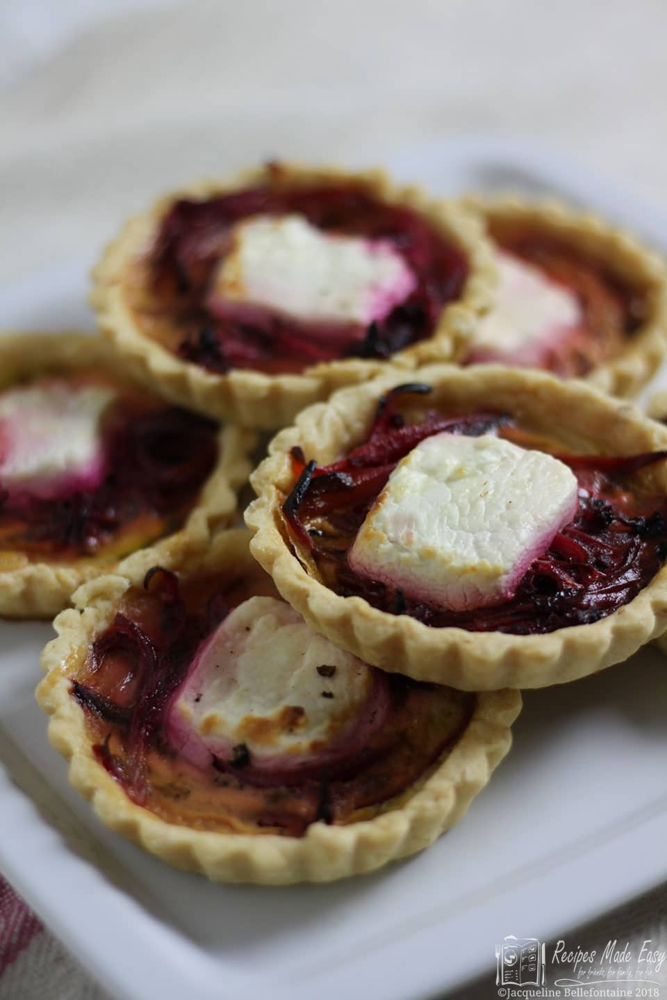 Beetroot, onion and goats cheese tarts Recipes Made Easy