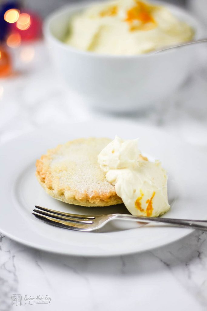 brandy butter on a mince pie.