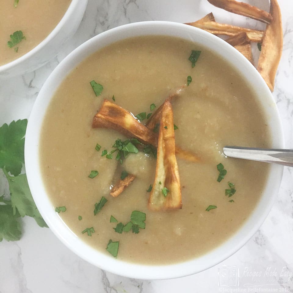 Recipes Made Easy - Roast Parsnip Soup - a warming winter soup that is easy to make and tastes delicious.