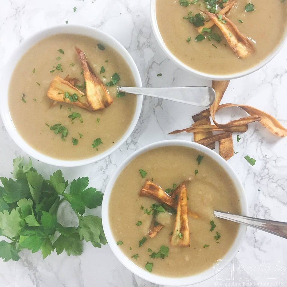 Roast Parsnip Soup with Parsnip Crisps | Recipes Made Easy