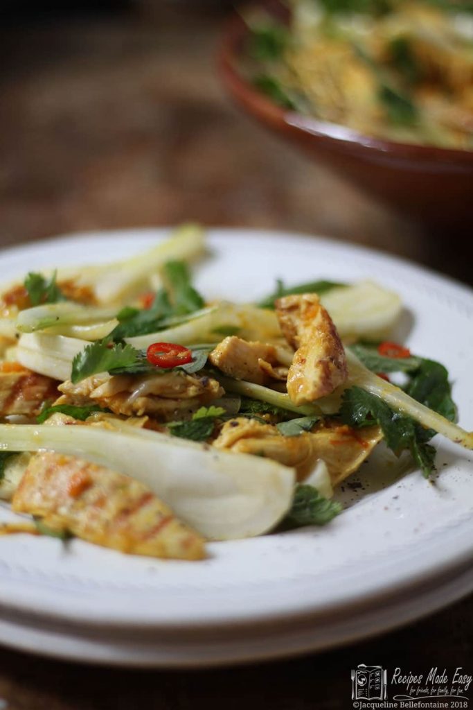 Saffron Chicken and Herb salad Recipes Made Easy