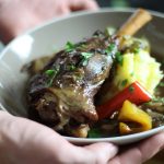 recipes made easy - slow cooked lamb shanks with onions and peppers