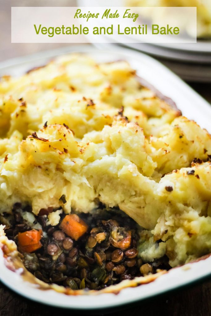 Vegetable and lentil bake | Recipes Made Easy