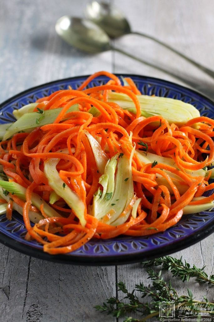 Spiralised carrot and Fennel Salad Recipes Made Easy