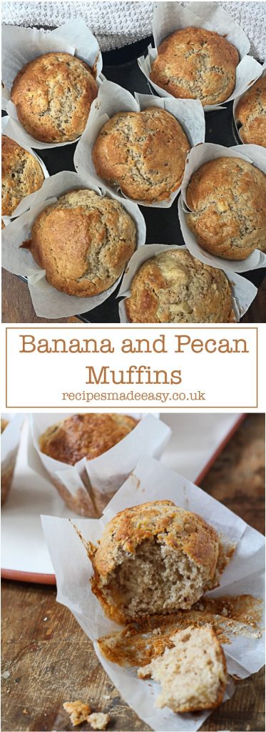 Recipes Made Easy - Banana and pecan Muffins - recipesmadeeasy.co.uk