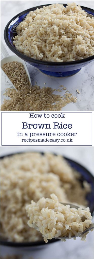 Recipes Made Easy - How to cook brown rice in a pressure cooker- recipesmadeeasy.co.uk