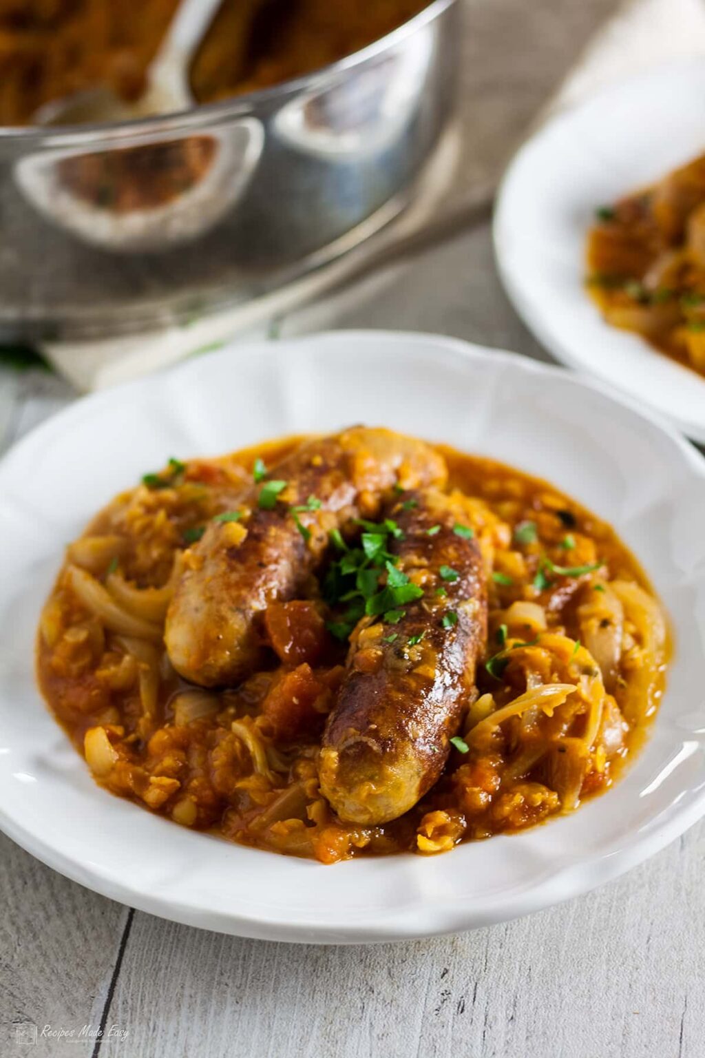 Easy sausage and red lentil casserole Recipes Made Easy