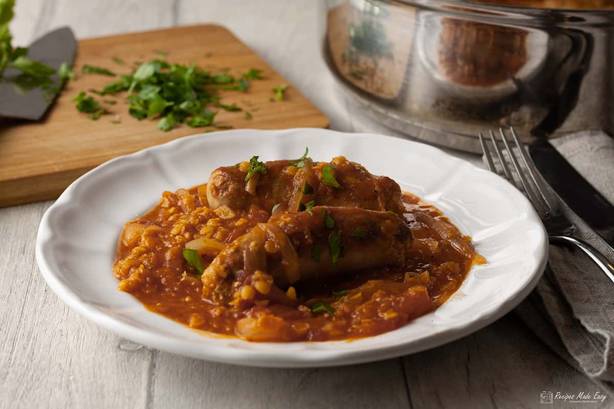 Easy sausage and red lentil casserole Recipes Made Easy