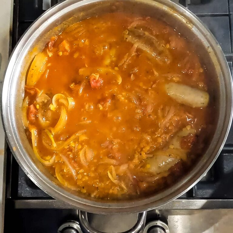 Easy sausage and red lentil casserole Recipes Made Easy