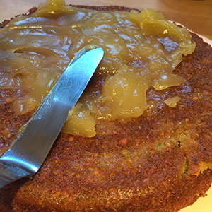 Sandwich with lemon curd. Sandwich with lemon curd.