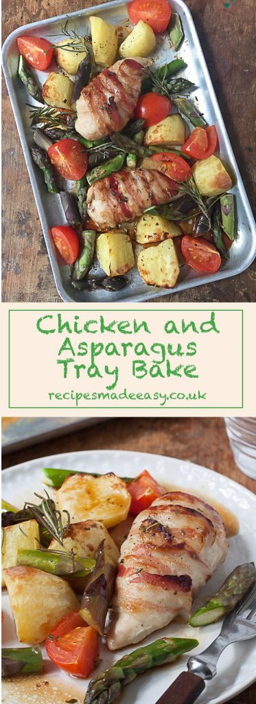 chicken and asparagus traybake by recipes made easy
