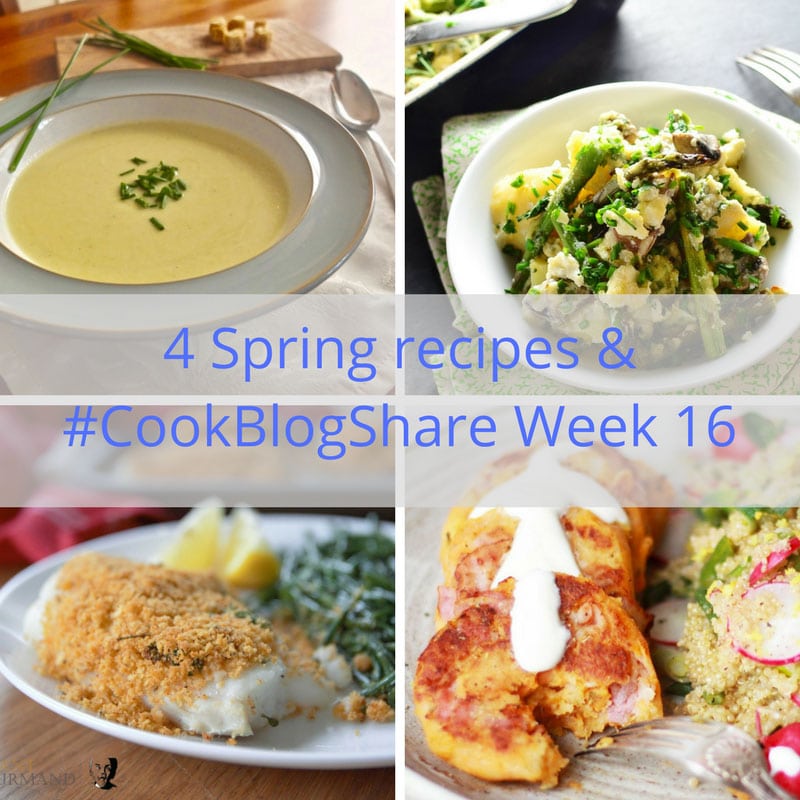 Round up of 4 spring recipes from #CookBlogShare