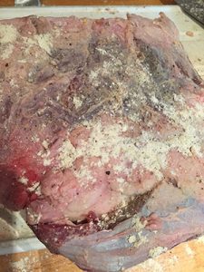 Dust the meat with the seasoned flour and mustard. Braised beef short ribs - dusting with seasoned flour