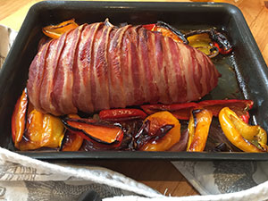 Cooked joint in tin
