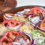 Easy Tomato Salad by Recipes Made Easy in serving bowl