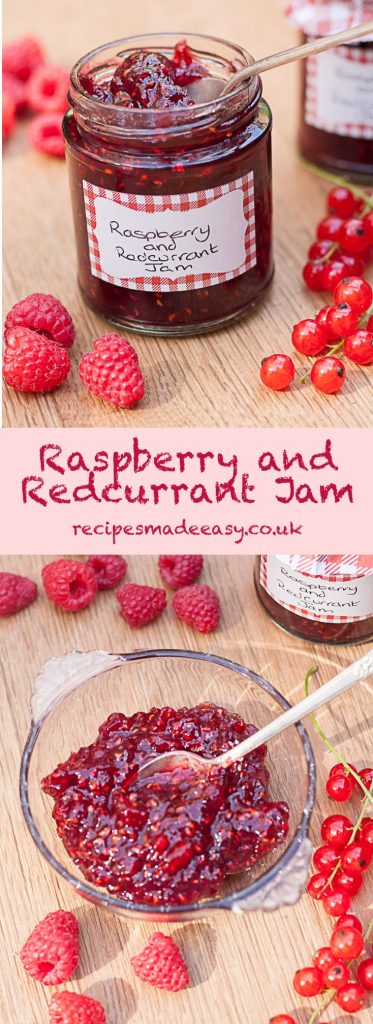 raspberry and redcurrant jam by recipesmadeeasy.co.uk