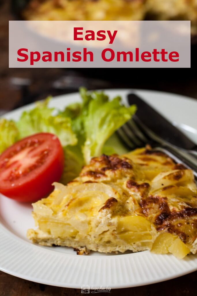 Spanish Tortilla served with lettuce and tomato.