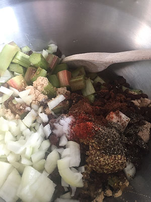 Mr B's Award winning Rhubarb Chutney - Recipes Made Easy