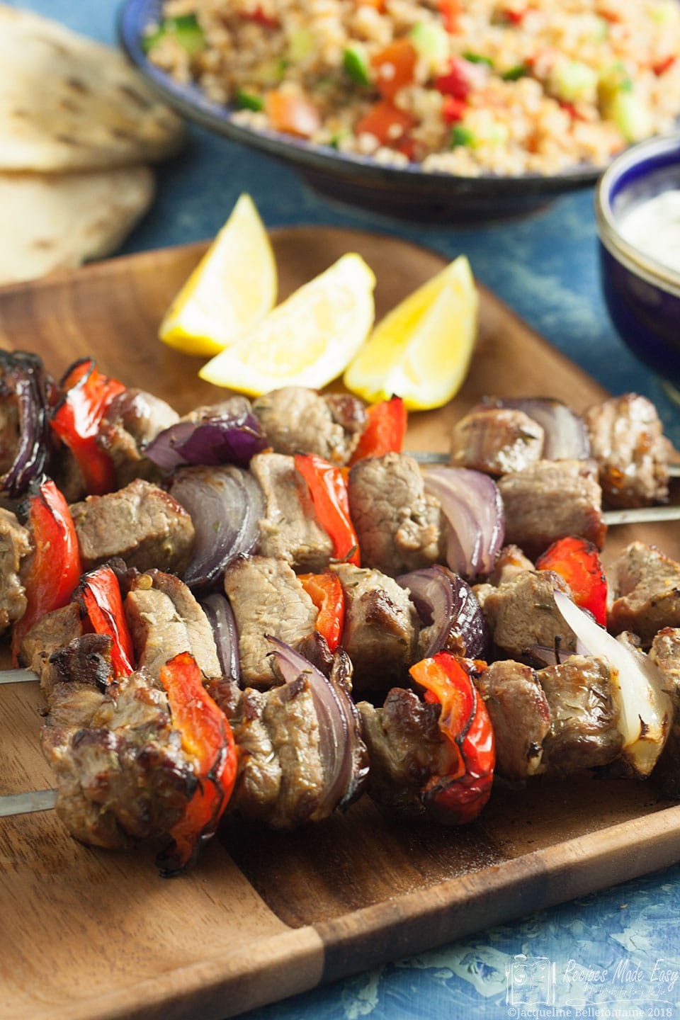 Easy Lamb Kebabs with peppers and onion - Recipes Made Easy