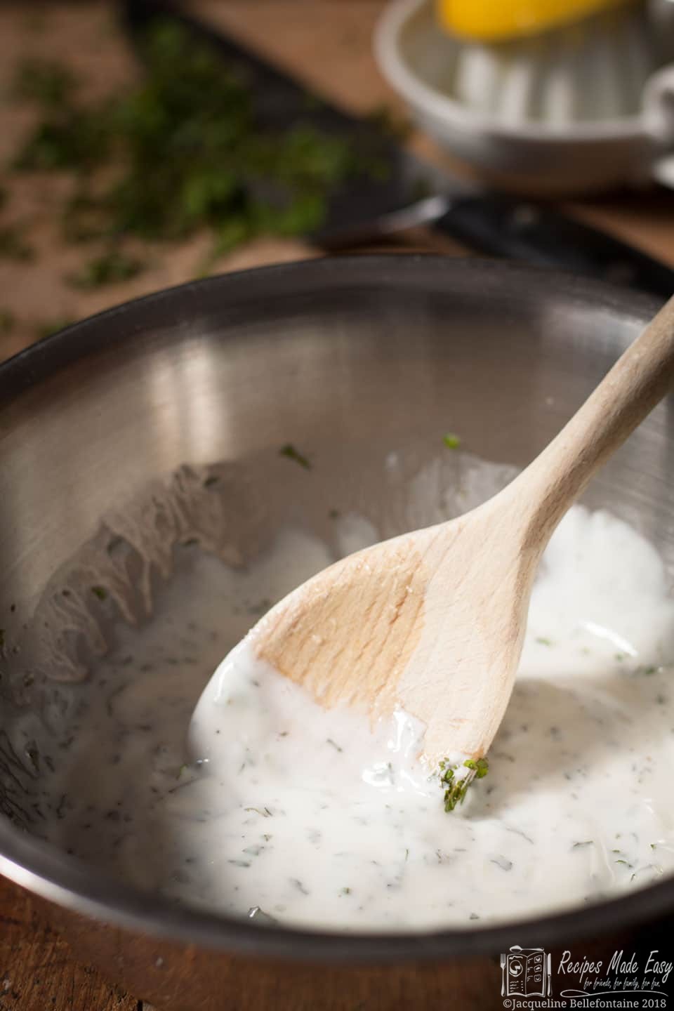 Really easy yogurt sauce by recipes made easy in a bowl