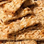 close up ofalmond and mincemeat bars on a board - Recipes Made Easy