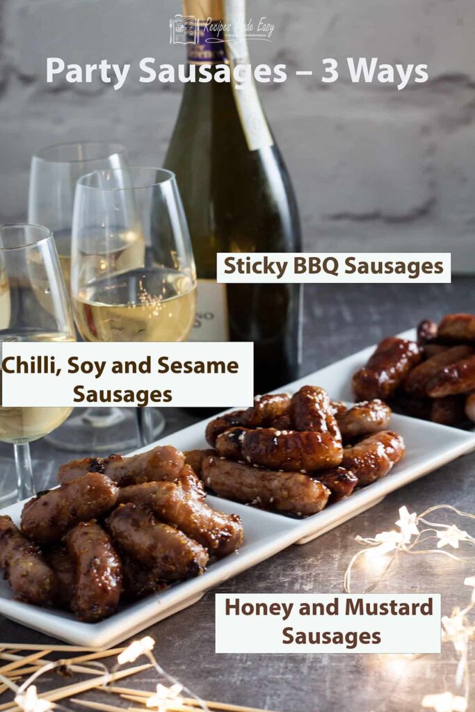 party sausages 3 ways