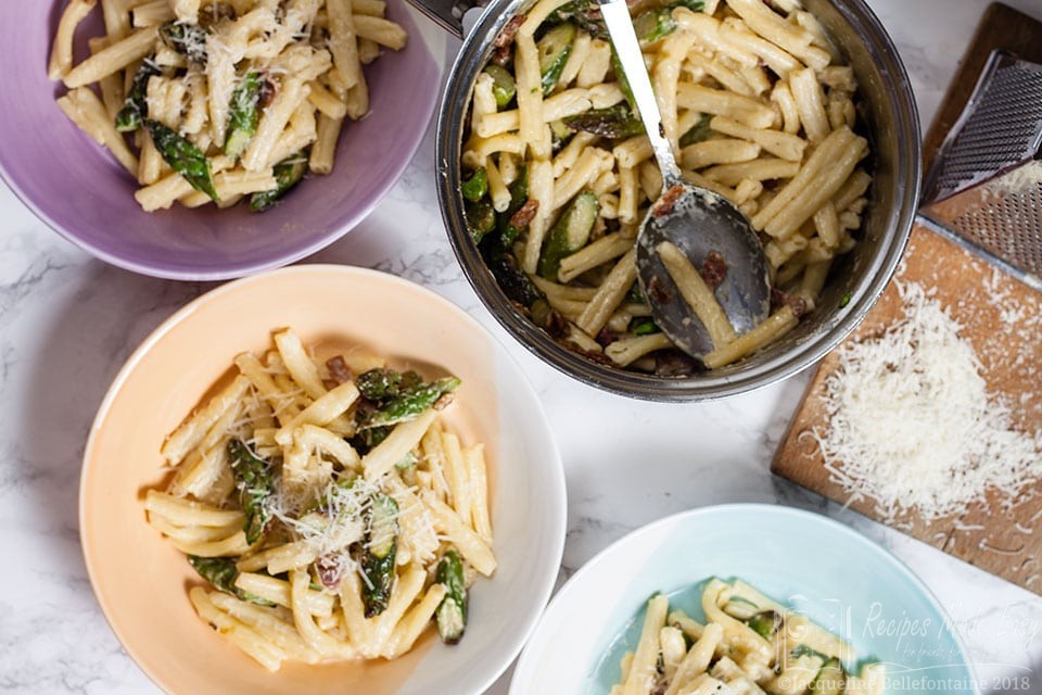Creamy pasta with asparagus and bacon Recipes Made Easy