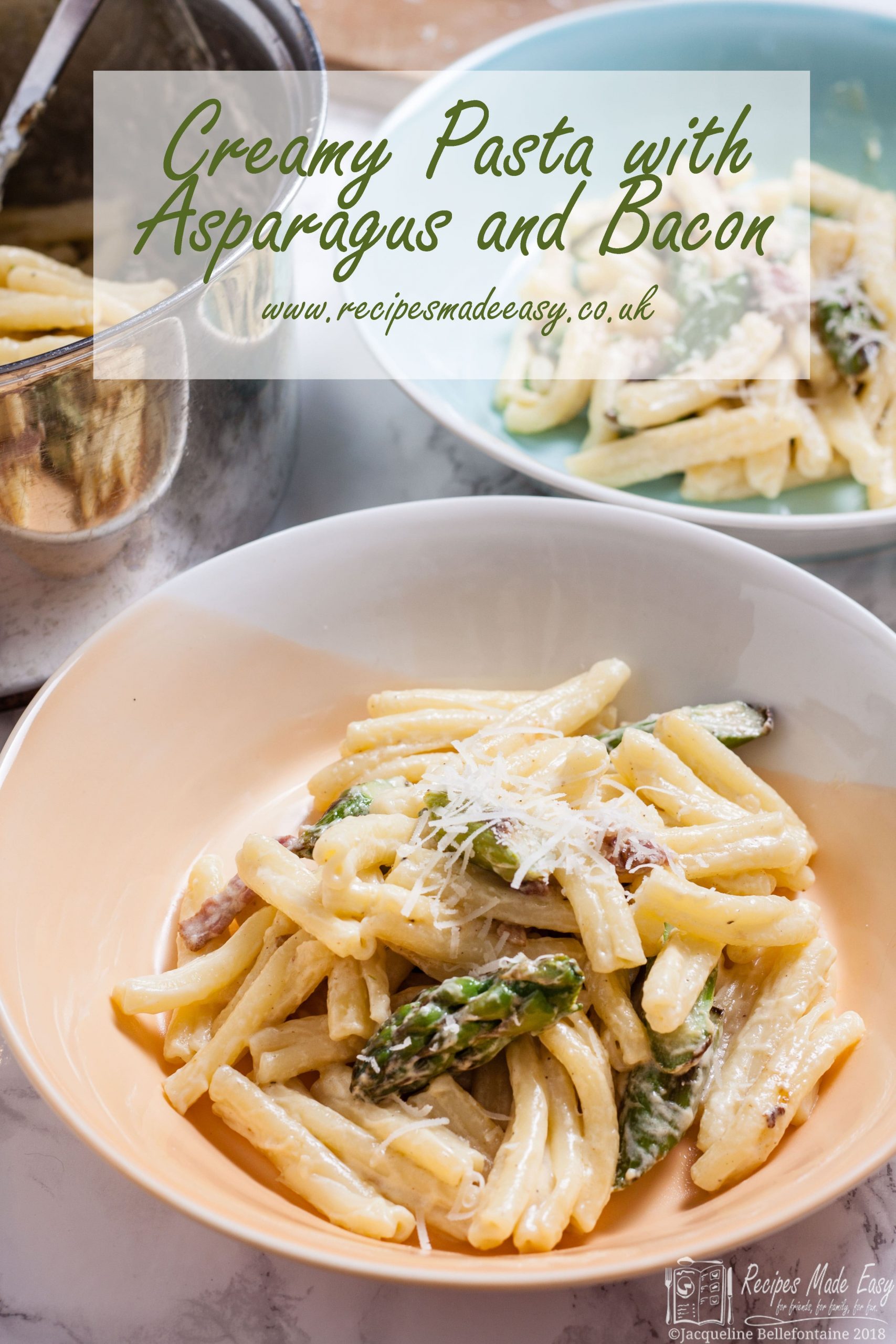 Creamy pasta with asparagus and bacon Recipes Made Easy