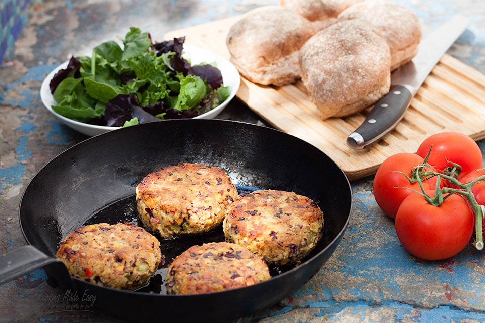 Spicy Bean Burgers The easy to make veggie burger Recipes Made Easy