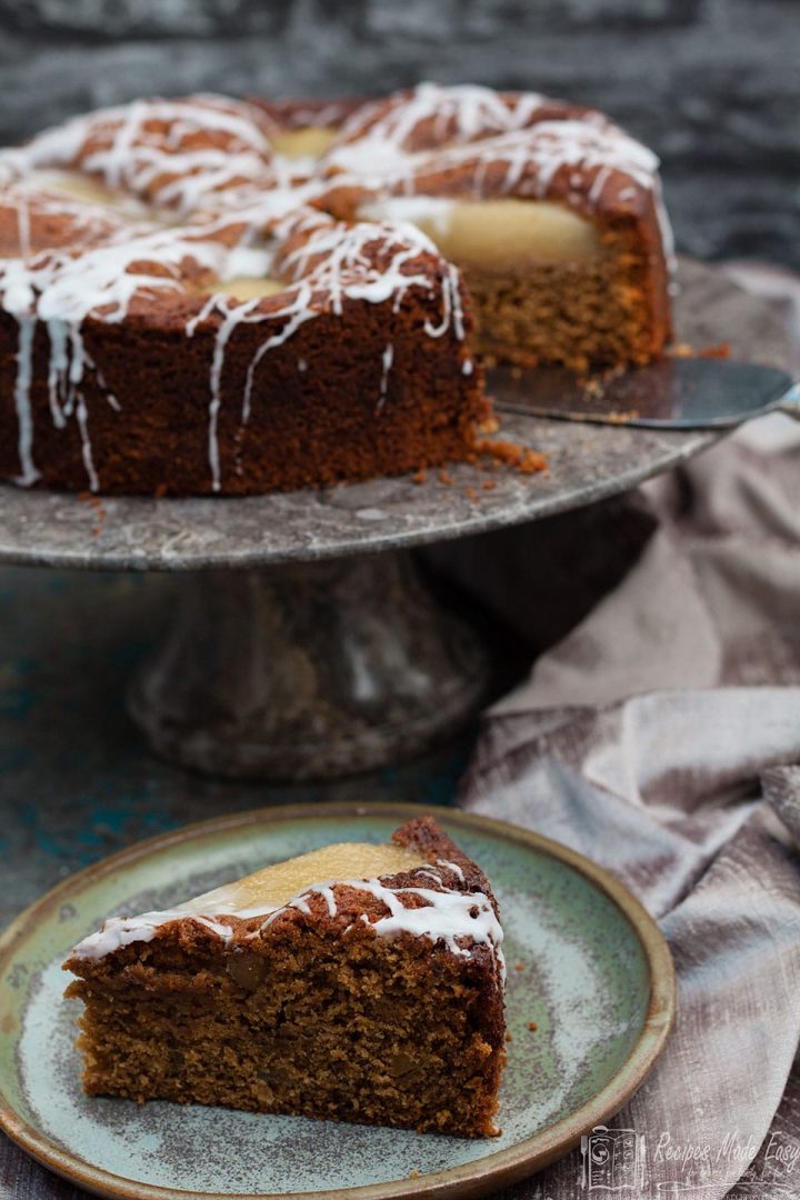 Pear and Ginger Cake with rum drizzle Recipes Made Easy