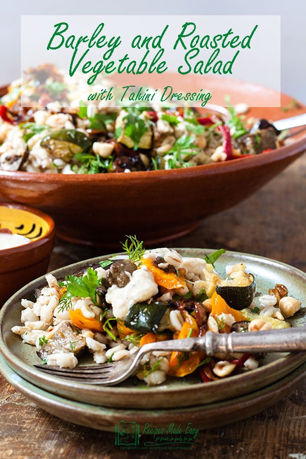 plate of salad with serving dish behind