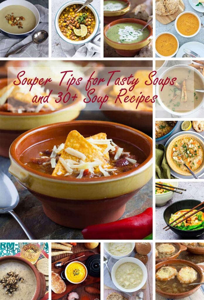 collage of picturesof soup