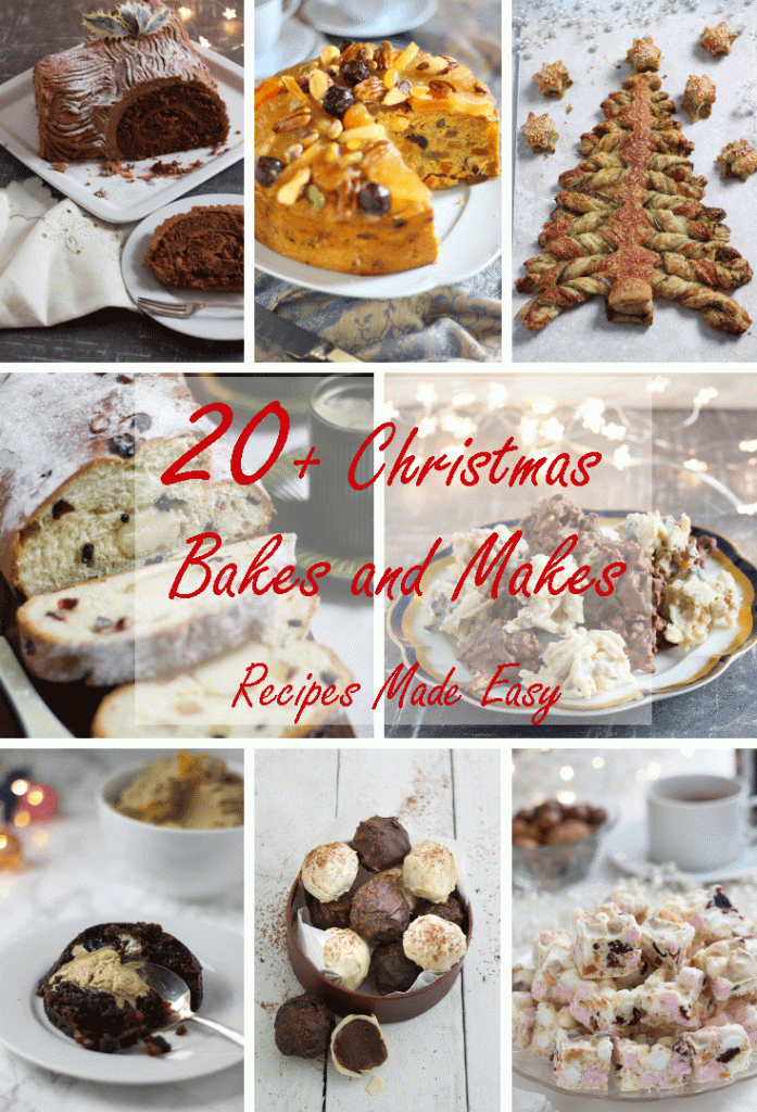 collage of Christmas bakes and makes